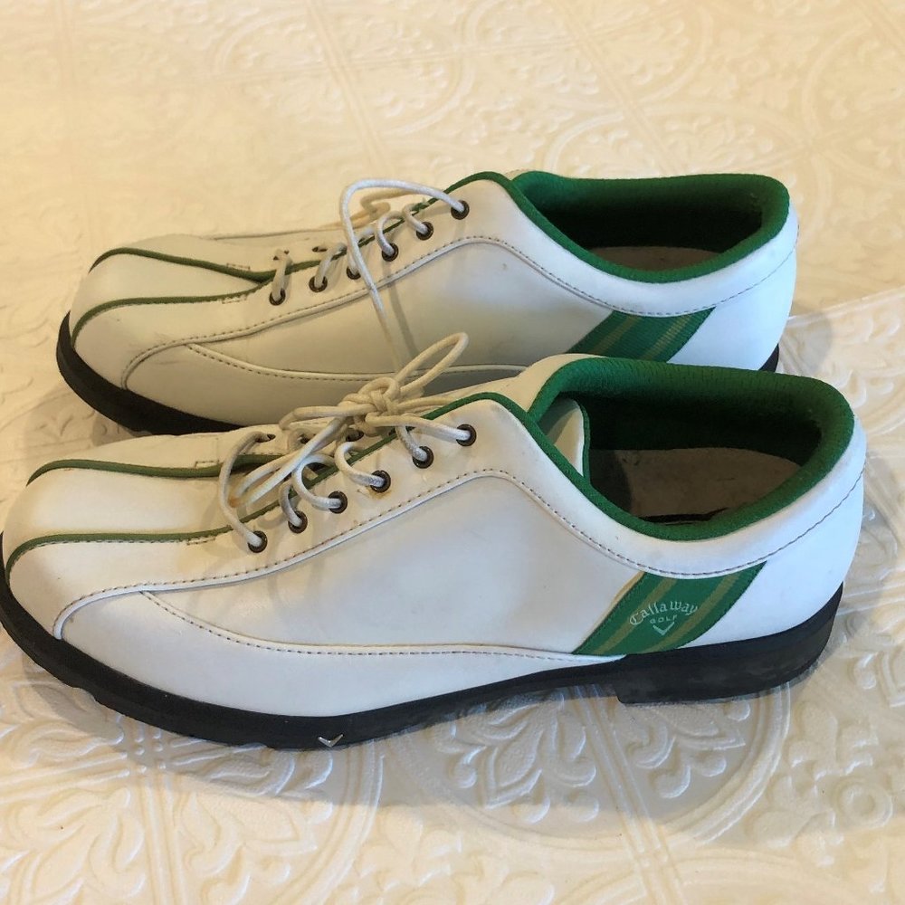 Callaway Women's Golf Shoes in white with green accents, size 6